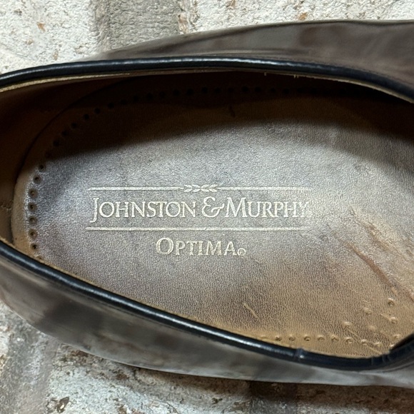 π HP Johnston & Murphy Optima Burgundy Calfskin Leather Lace-up Oxfords Size 13 - Picture 6 of 9